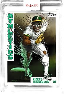 2021 Topps Project 70 Rickey Henderson Baseball Trading Card #812-1984 design - Oakland Athletics by Alex Pardee