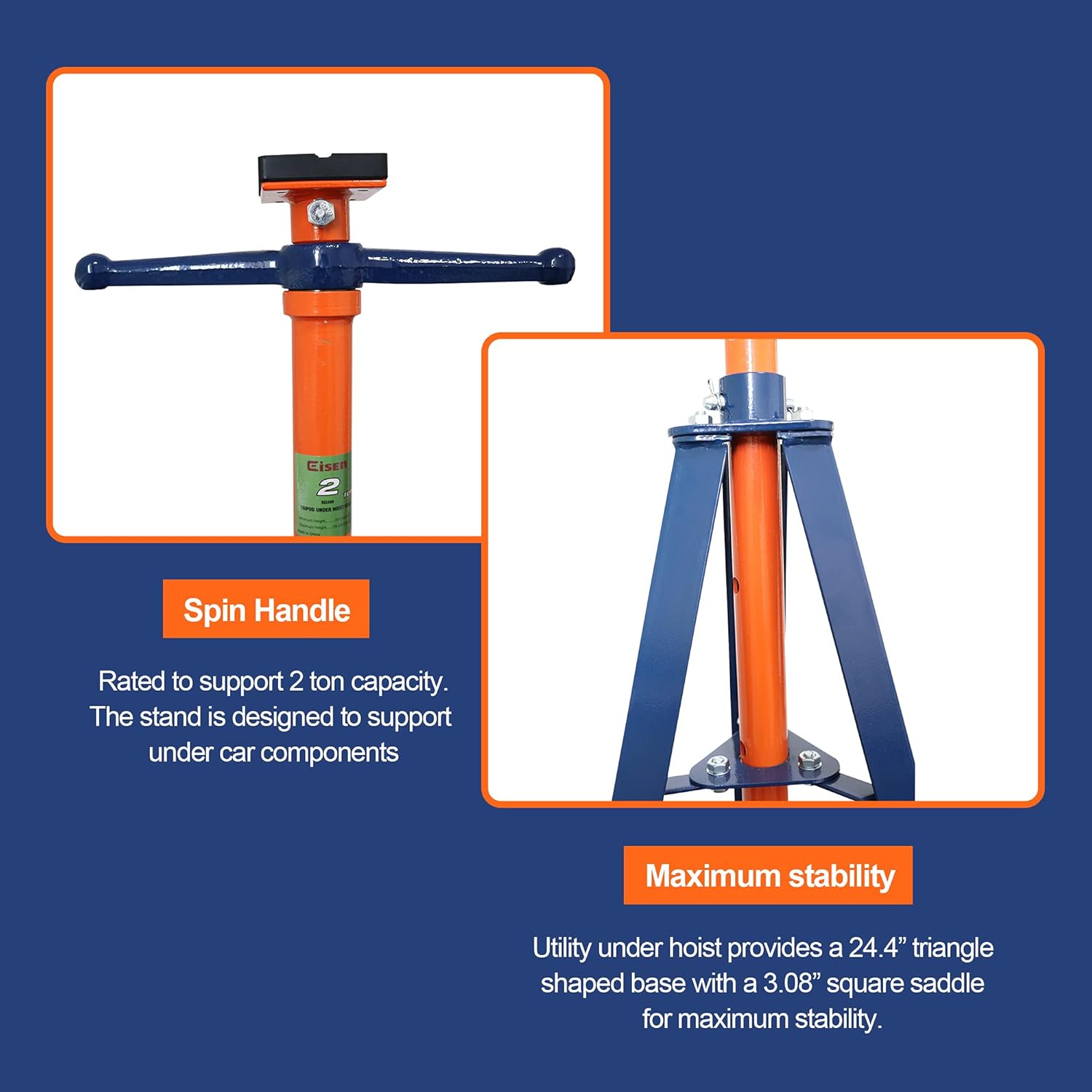 Buy Underhoist Tripod Stand 2 Ton Capacity High Lift Jack Stand Reach