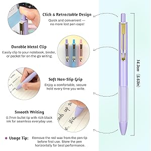 KERIFI Black Gel Ink Pens with Soft Grip, 0.7mm Smooth Writing Pens for Note Taking, Quick Dry Retractable Rollerball Ballpoint Pens for Journaling, Aesthetic Neutral School Office Supplies, 16 Pack