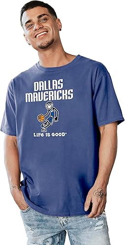 Miniatura 6 de Blue 84 Camiseta con licencia oficial de la NBA Life is Good Ringspun Basketball Jake Team Color