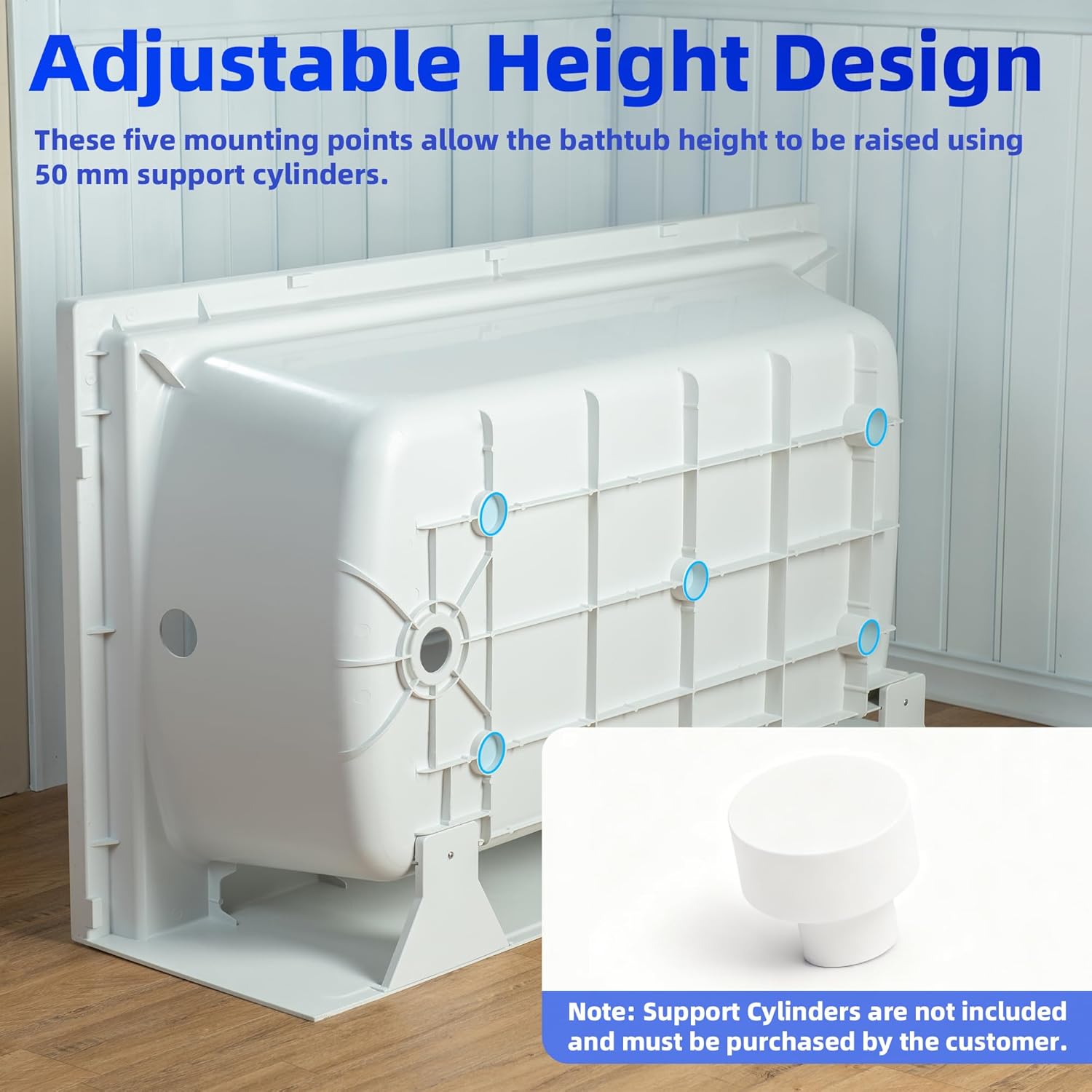 WOODBRIDGE 60” x 32” Alcove Soaking Bathtub in white with Left-Hand Drain Hole - Image 7