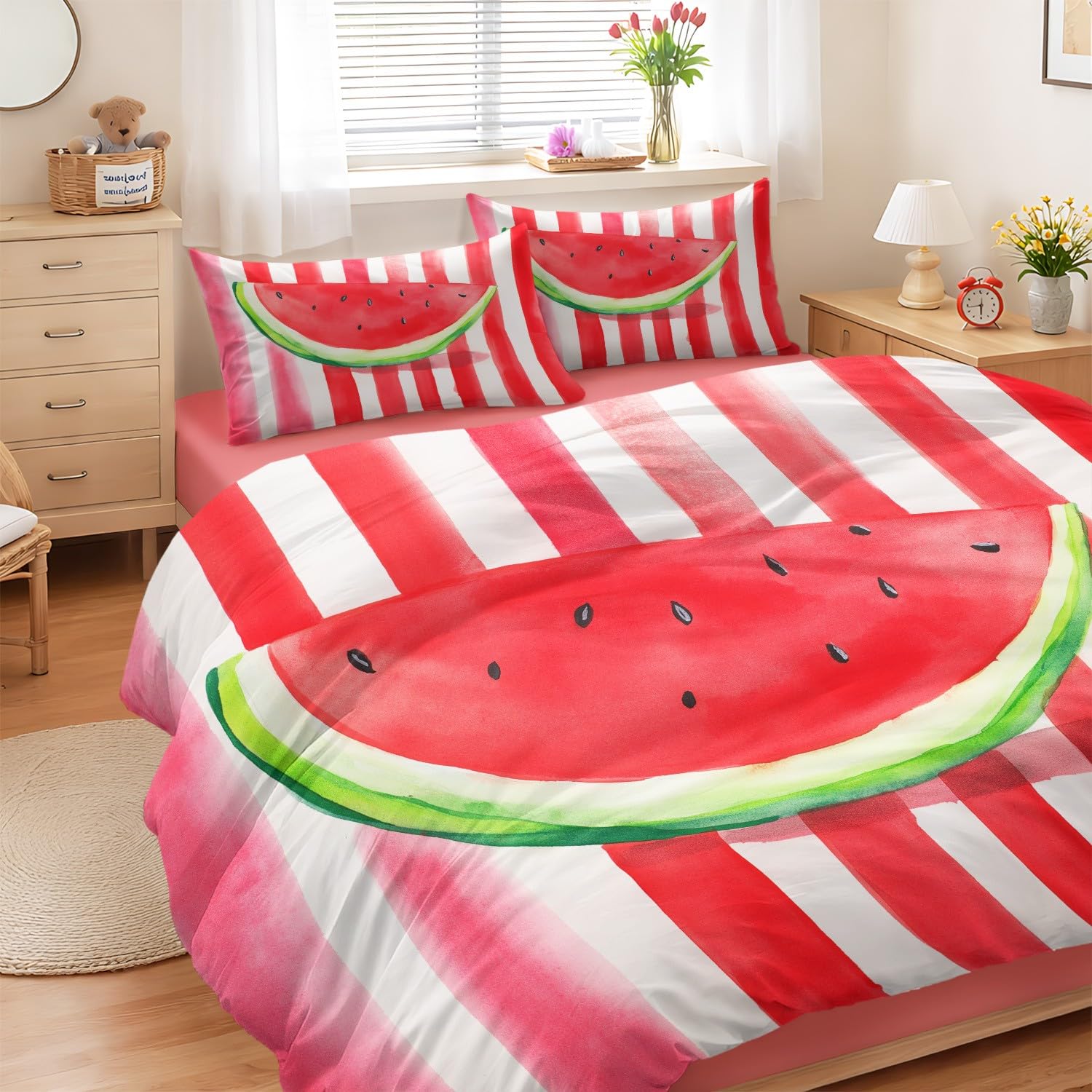 Housse de couette 140 x 200 cm pour lit enfant sensible, parure microfibre douce sans pli