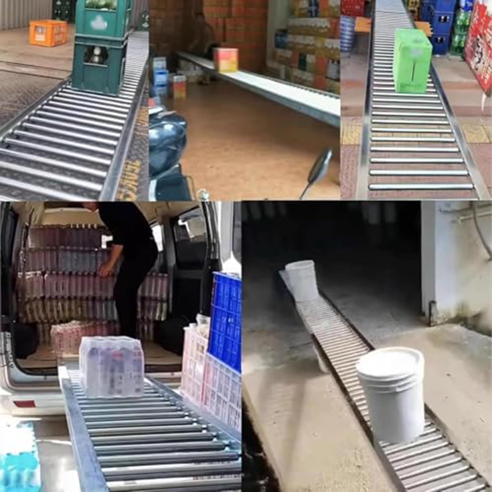 Trasportatore a rulli leggero, 0,3 x 3 m, non alimentato per magazzini, fabbriche e celle frigorifere, perfetto per lo scarico delle consegne e soluzioni di stoccaggio pesanti.