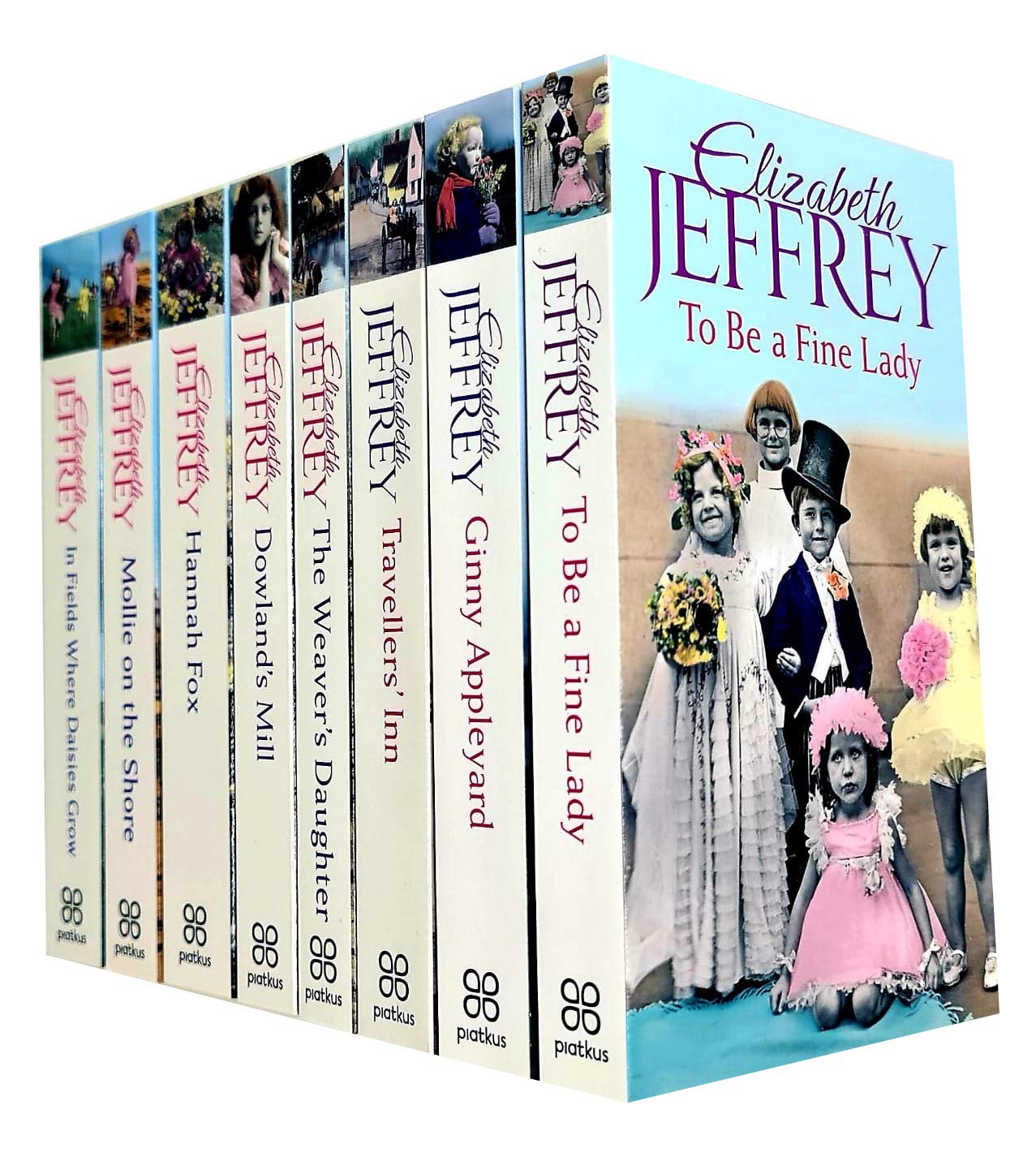 Elizabeth Jeffrey Collection 7 Books Set (To Be A Fine Lady, Ginny Appleyard, Travellers' Inn, Dowland's Mill, Hannah Fox, Mollie On The Shore, In Fields Where Daisies Grow)