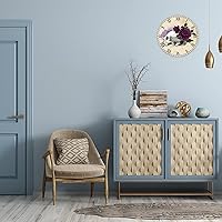 Vista 3 de Reloj de pared de madera con diseño de calavera de bruja estilo retro estilo francés funciona con pilas decoración de pared de granja decoración