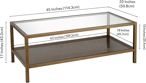 Miniatura 38 de Henn&Hart Mesa de centro redonda de 36 pulgadas de ancho en bronce ennegrecido, mesas de centro modernas para sala de estar, artículos esenciales