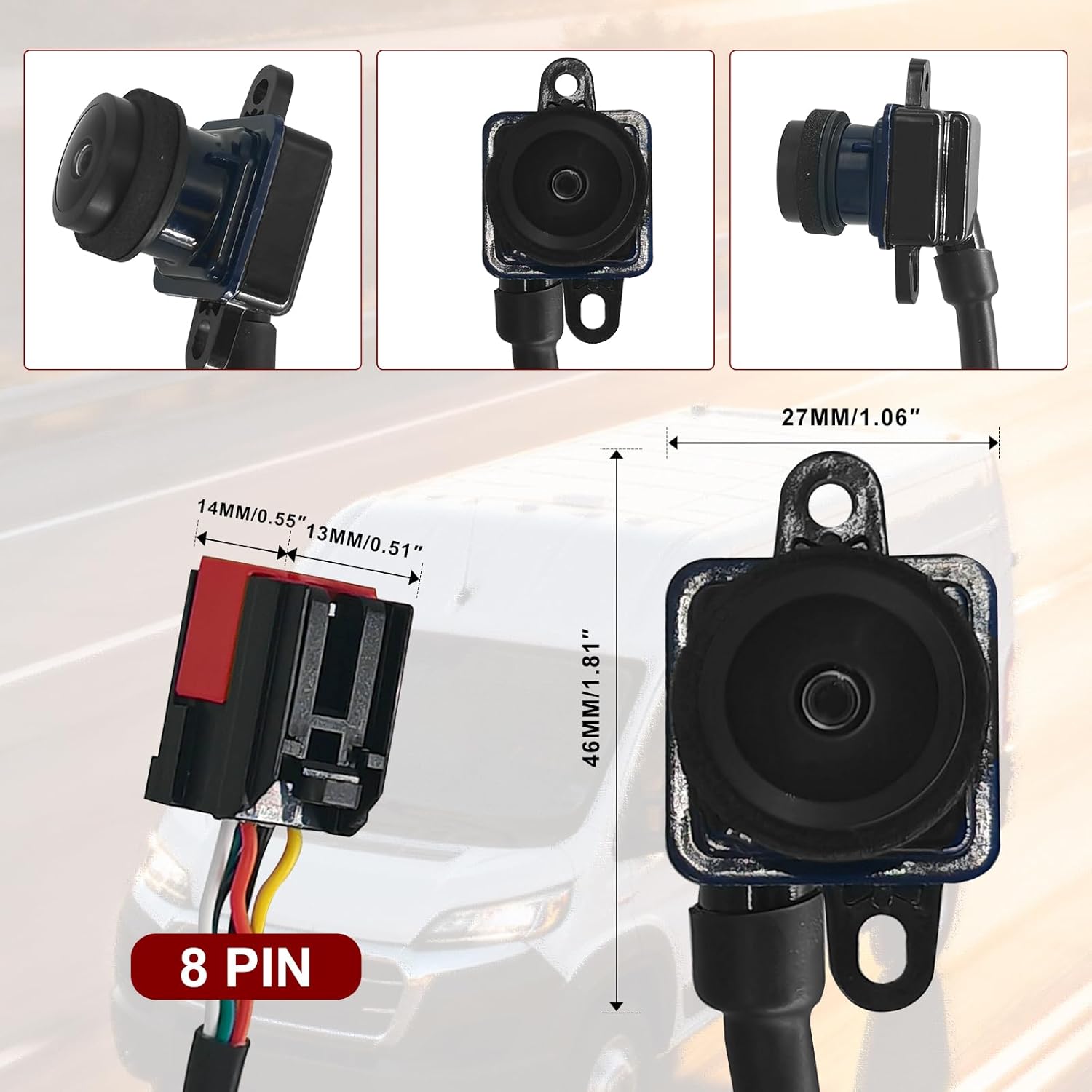 68417057AA Back up Camera Compatible with 2018-2021 Dodge Ram Promaster 1500 2500 3500 Rear View Reverse Park Assist Camera