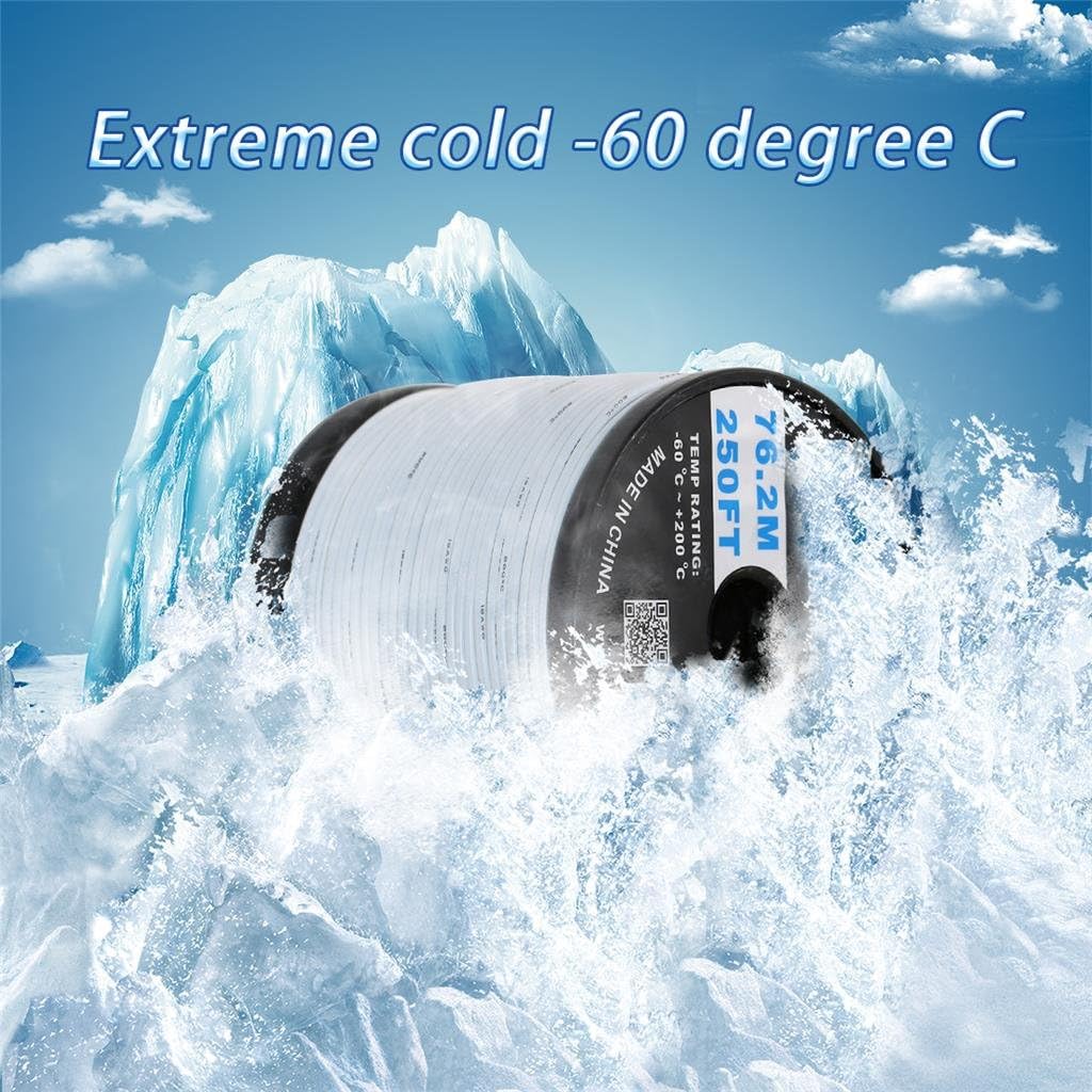 BNTECHGO 18 Gauge Silicone Wire Spool 250 ft White Flexible 18 AWG Stranded Tinned Copper Wire - Image 4