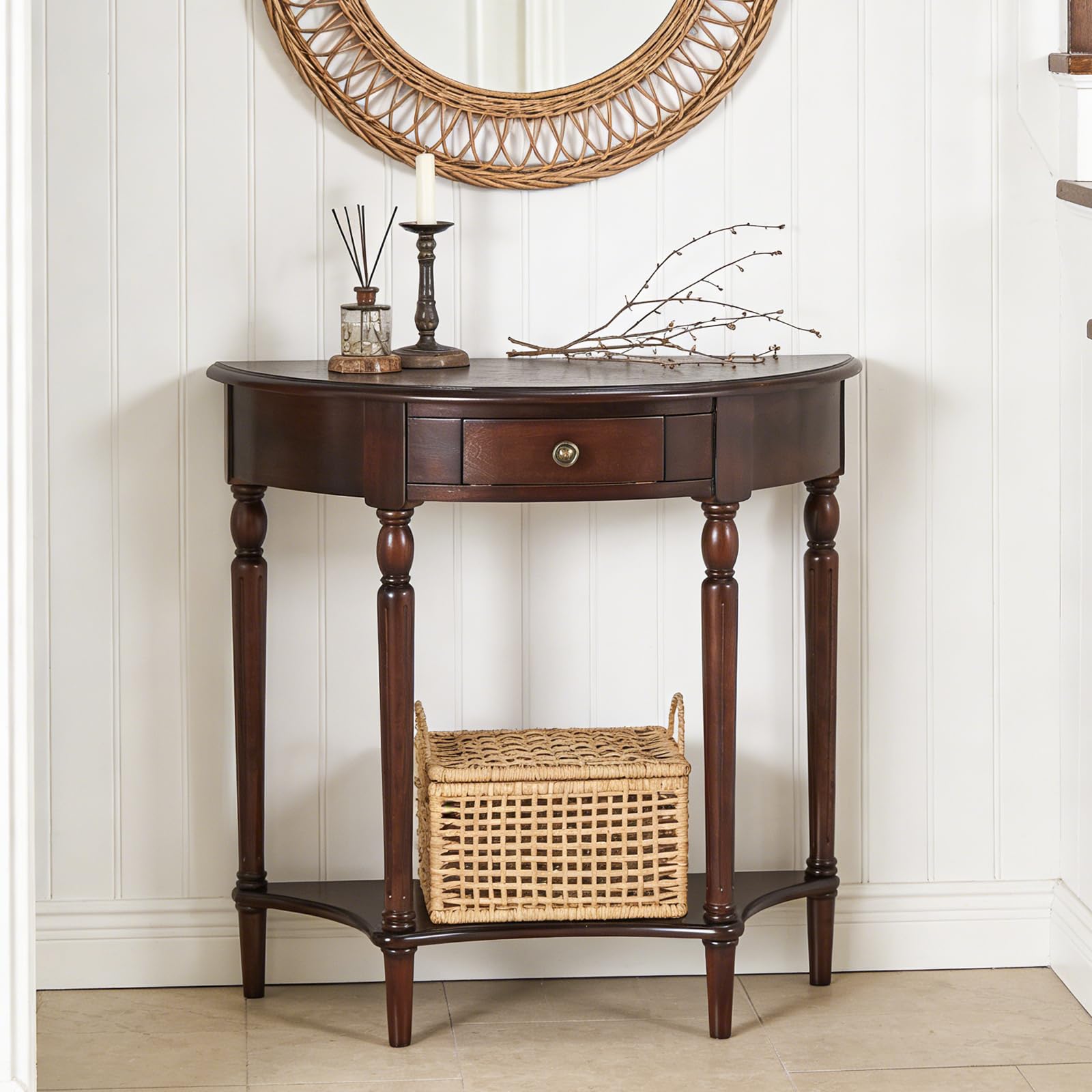 HalfMoon sidetable wood / ハーフムーン サイドテーブル HalfMoon