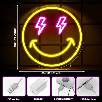 Amazon.co.jp : かわいいスマイルLEDネオン、ネオンスマイル