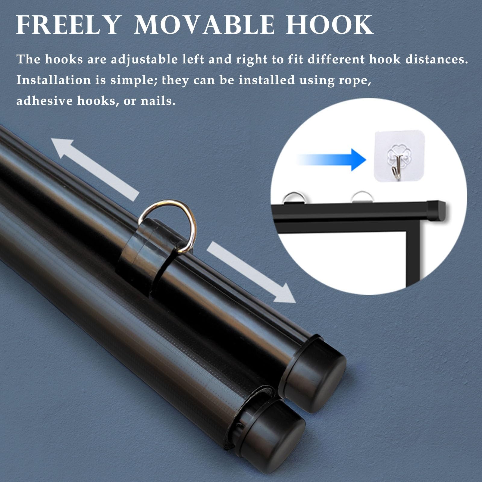 30" 40" 50" 60" Schermo for Proiettore Portatile, Telo for Videoproiezioni | 4K HD AntiRughe Telo Proiettore Avvolgibile Manuale, for Casa Ufficio Eventi All`Aperto Teatro(60in 4:3)