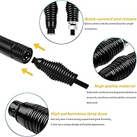 Vista 2 de DREAMIZER 2 piezas de luces de látigo con base de resorte en barril, luces LED con base de resorte de liberación rápida, compatibles con Cam Am