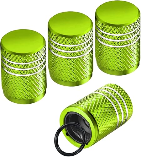 4 tapas de válvula de neumático, cubierta de válvula a prueba de polvo con anillo de goma, resistente a la corrosión, a prueba de fugas, cubiertas