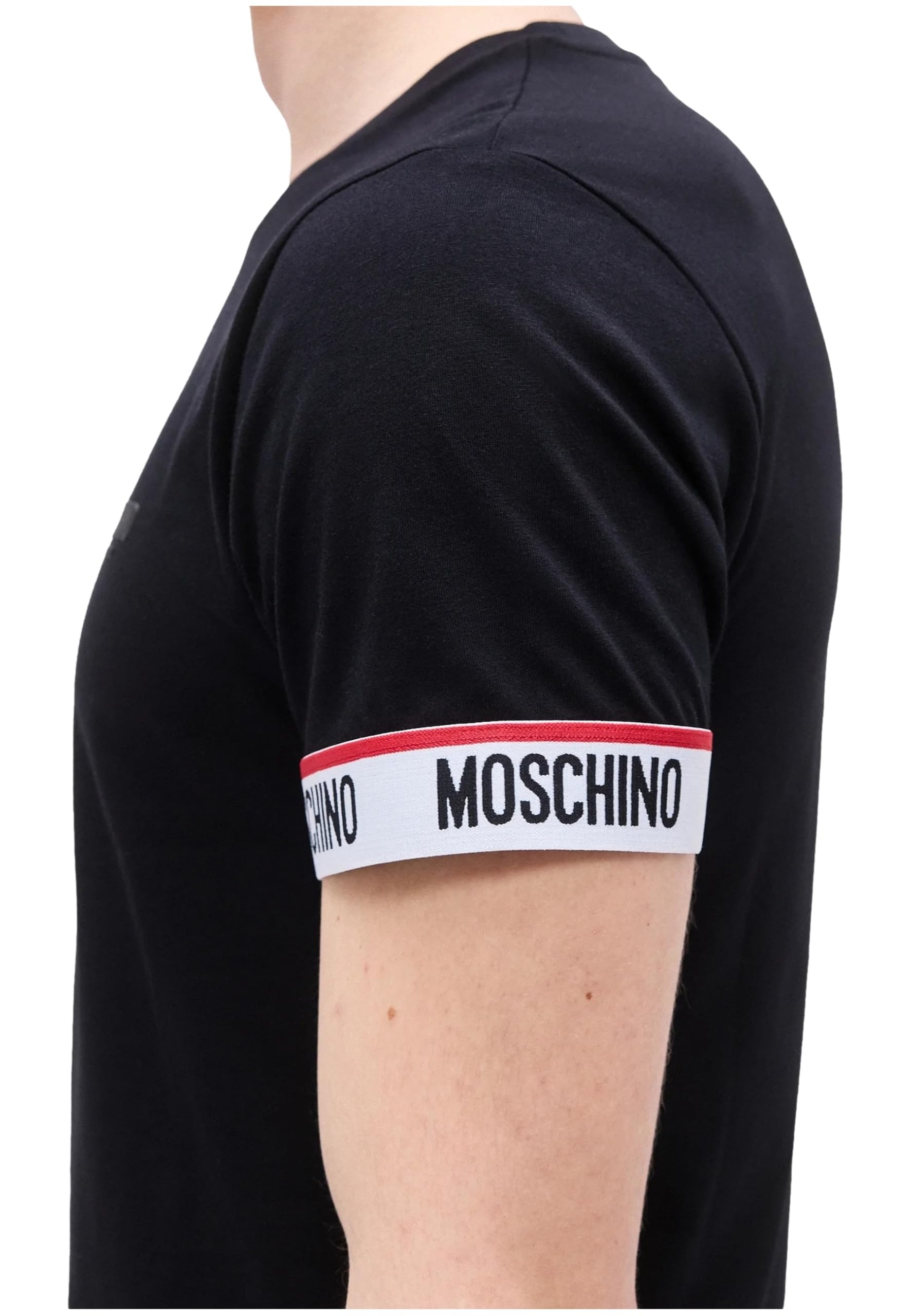 Moschino Camiseta Cinta Elástica con Logotipo en la Manga