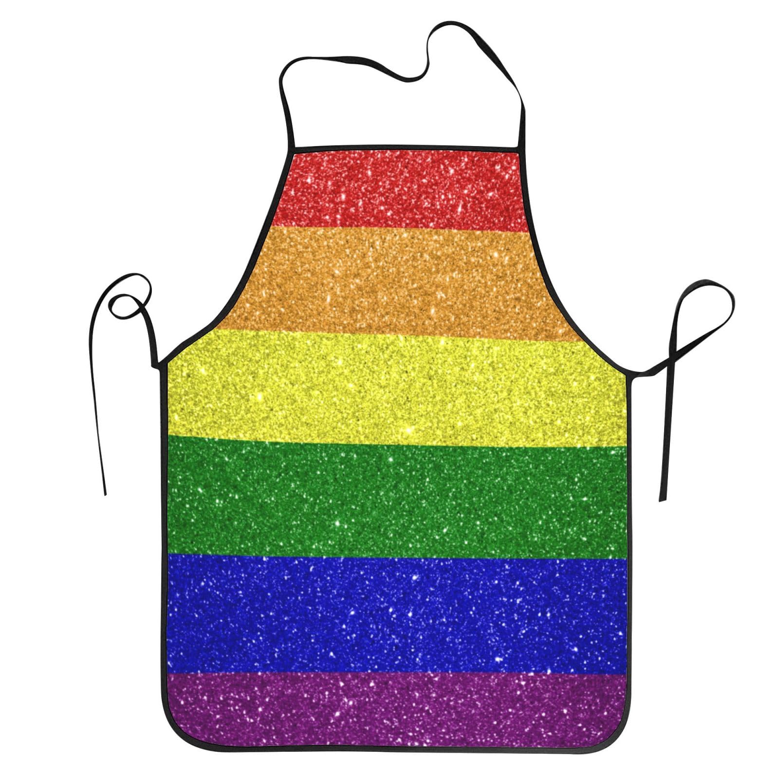 Melbrakin Men's Rainbow Flag Gay Pride Aprons For Wo For Kitchen Cooking Baking Bbq Chef Apron