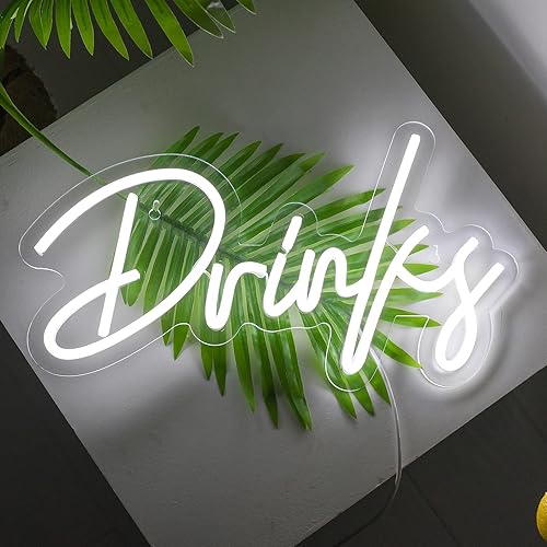 Miniatura 10 de Letrero de neón con texto en inglés "Drunk in Love" con luz de neón, luz blanca cálida, letrero de neón de amor para dormitorio, club, bar, Navidad,