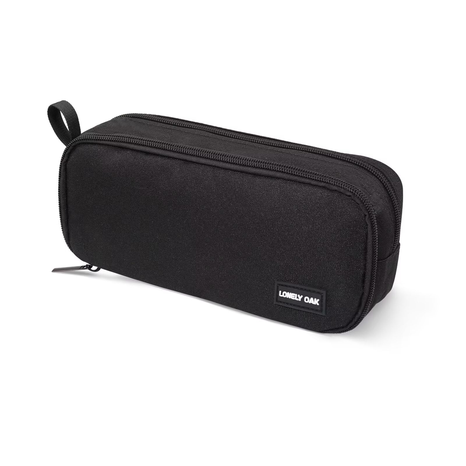 Lonely Oak Large Black Pencil Case, Extra Big Capacity Aesthetic Pencil Pouch Bag with Compartments, Cute Pen Case Box with Handle for Girls & Boys — image 1