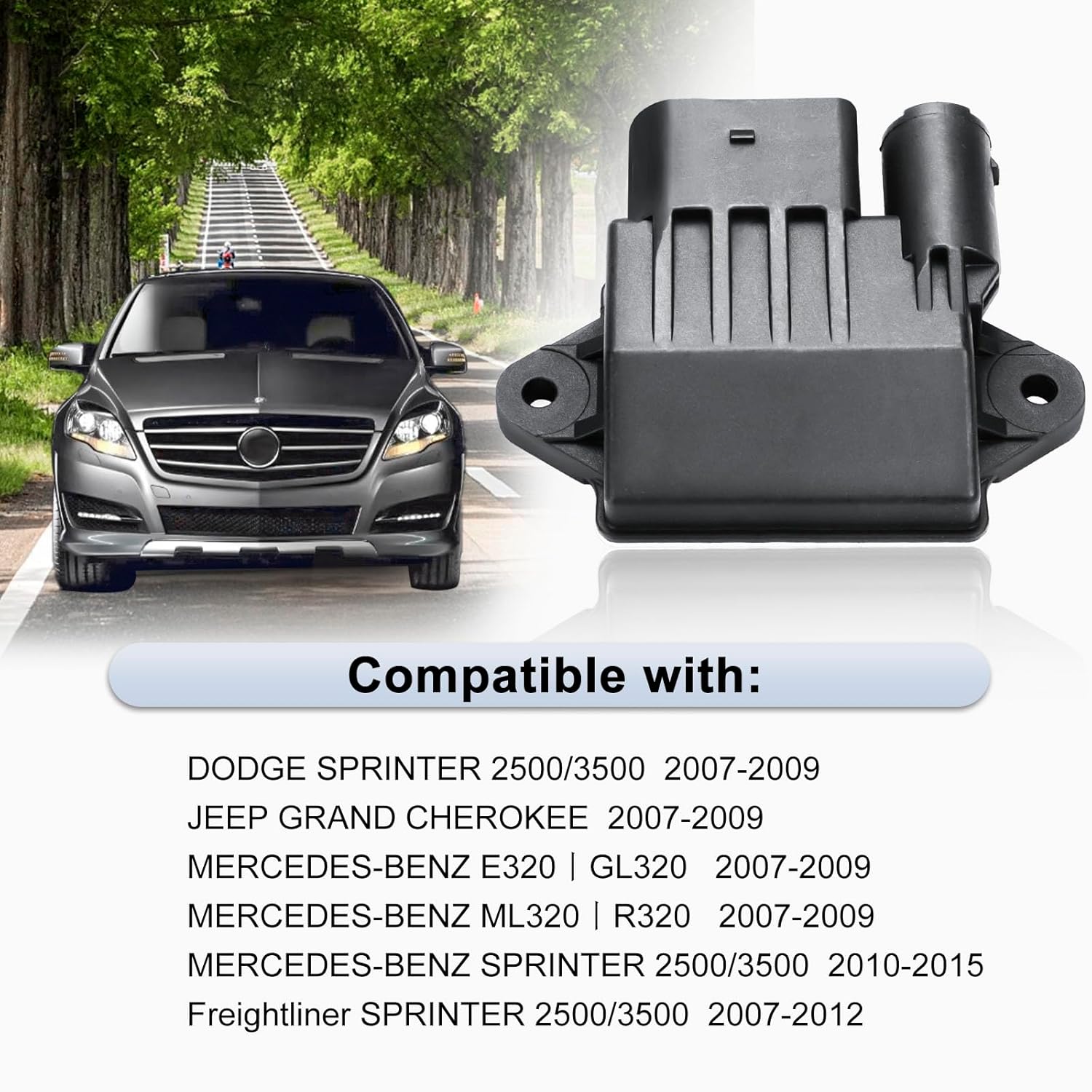 6429005801 Glow Plug Controller,Diesel Glow Plug Control Relay Module Compatible with SPRINTER 2500/3500 MERCEDES E320/GL320/ML320/R320 Replace# GSE114