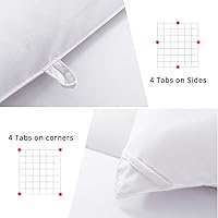 Vista 8 de JOLLYVOGUE Full Comforter Duvet Insert, Quilted White Comforter with Corner Tabs, Down Alternative Bed Reversible Comforters for All Season with Box