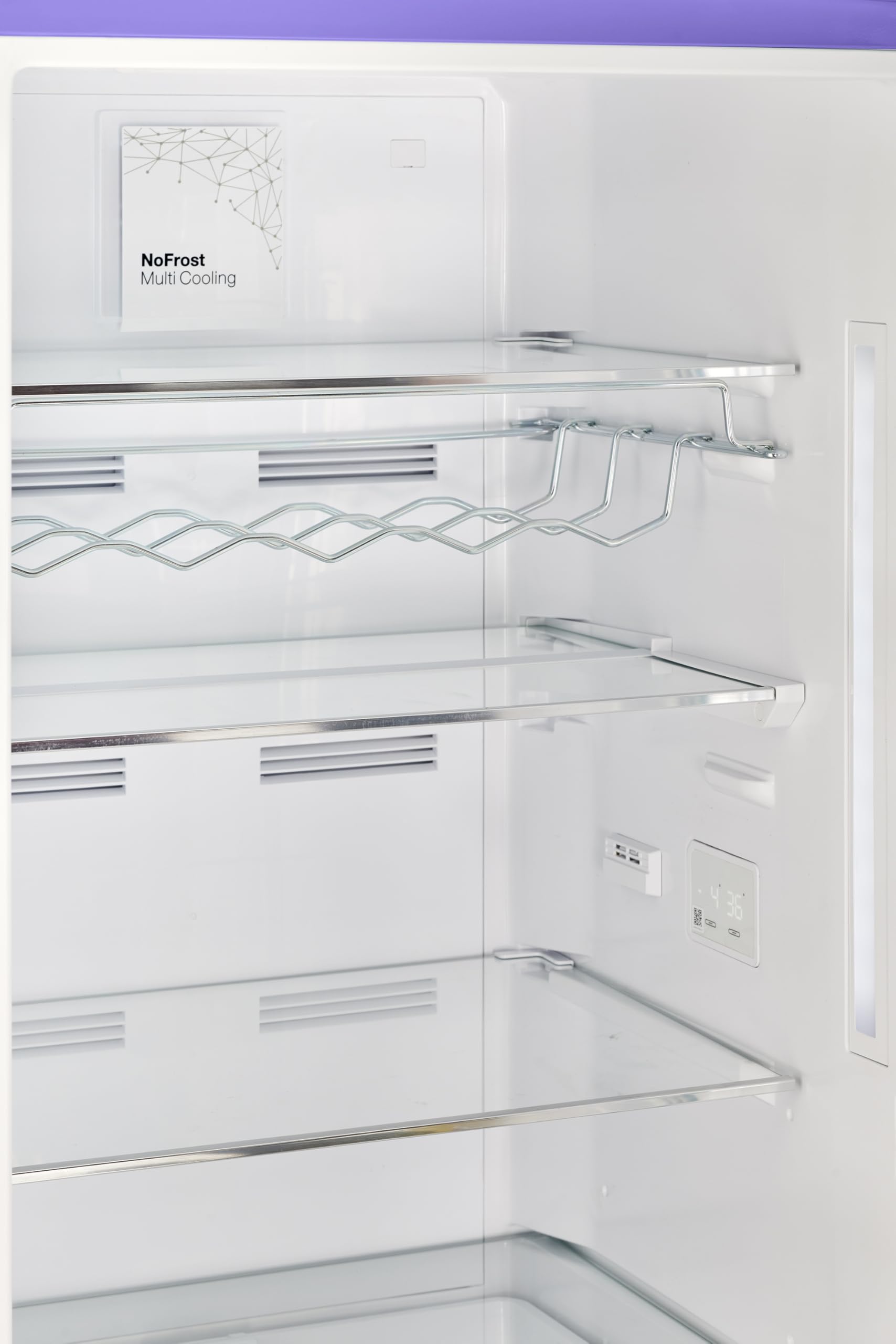 Unique Appliances Classic Retro 12 Cu.Ft. Bottom Freezer Refrigerator In Violet Purple on Fridge.com - View 6