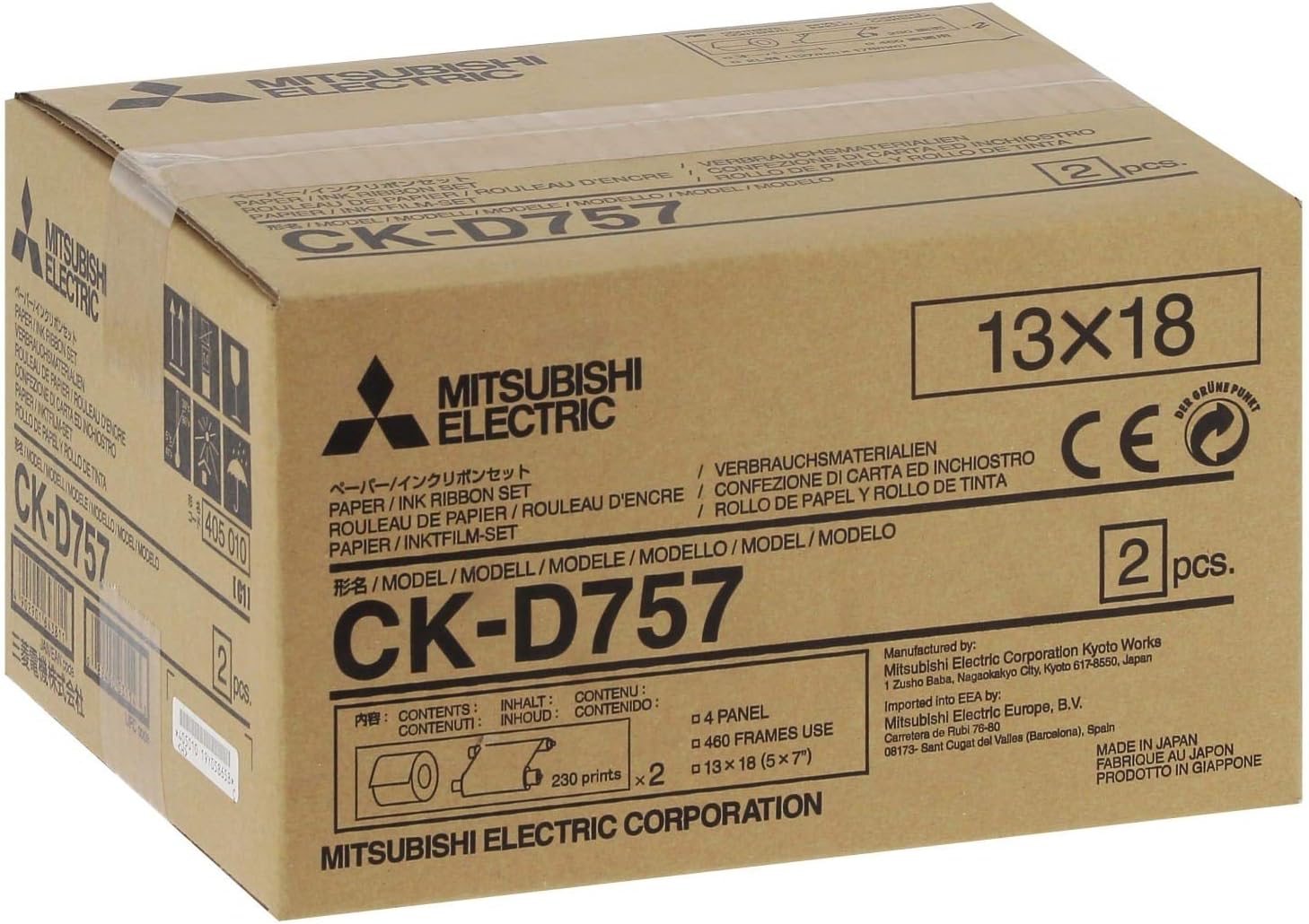 Mitsubishi ck-d757 13 x 18 Photo Paper Roll