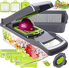 Vegetable Chopper, Veggie Chopper with Container, Cutter, Dicer, Slicer,12 In 1 Multifunctional Slicer for Fruits and Vegetables Onion Chopper Food Chopper