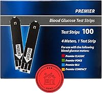 Premier Blood Glucose Test Strips 100 Count for Prime Meter - Accurate, No-Coding Diabetes Testing Strips by STS Home