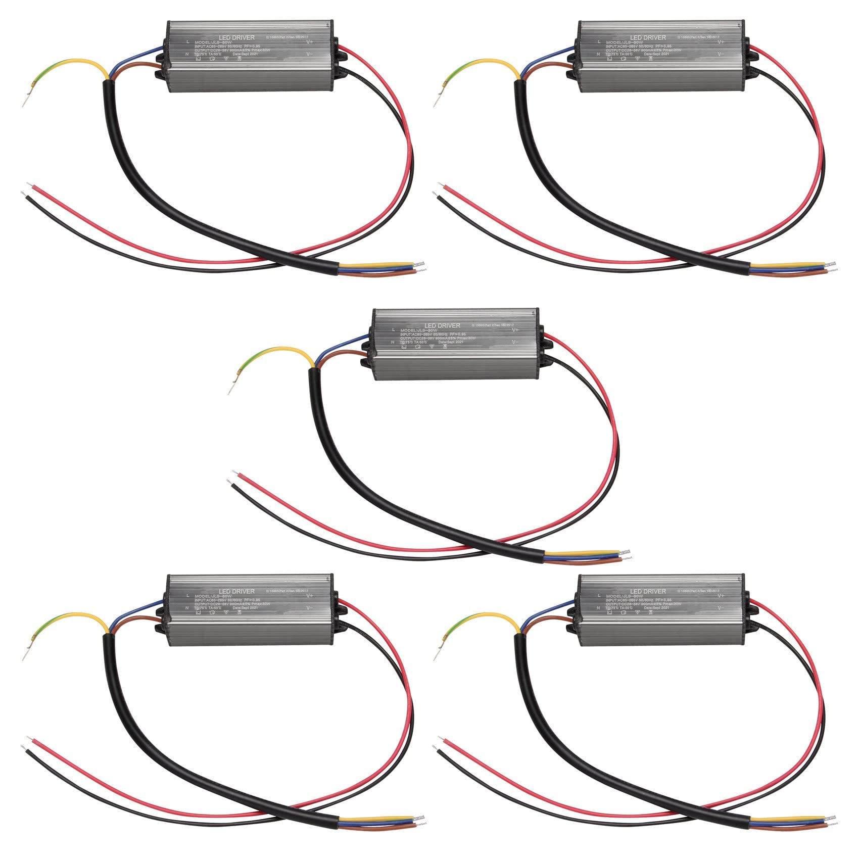 Jnchdghwa As Shown 5X 30W Led Driver Constant Current Driver Power Supply Transformer Waterproof