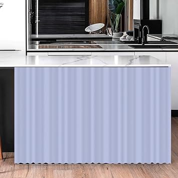 Curtains to Cover Open Shelves - Dust-Proof Under Sink Curtain for Kitchen and Bathroom, Privacy Cabinet Curtain for Wardrobes, Self-Stick Velcro, No Tools Needed,K,W24in/H35in