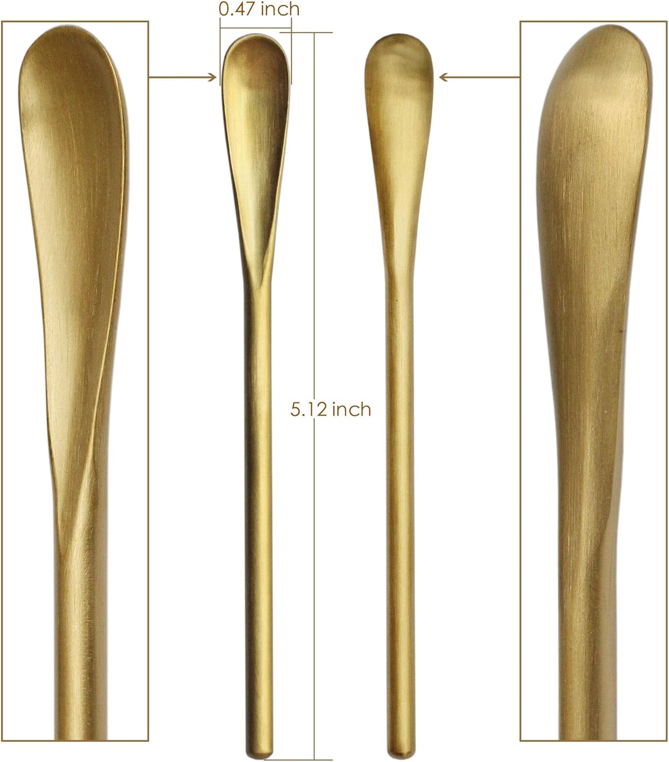 5 inch 3 pcs 304 Stainless Steel Coffee Stir Sticks, Cocktail Spoons, Beverage/Drink Stir Spoons, Tea Spoon with Short Handle Spoon… : Everything Else
