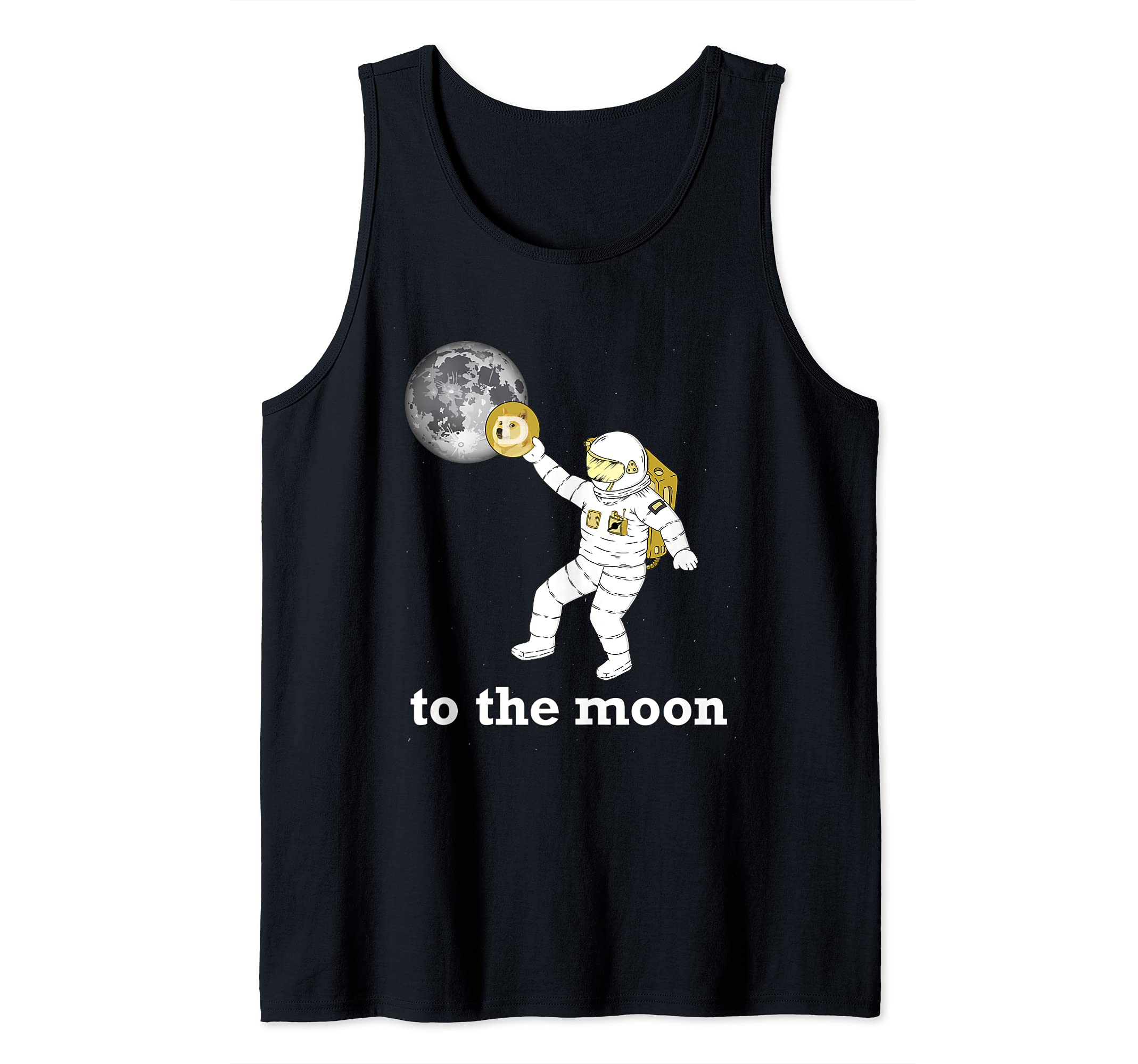 Dogecoin To The Moon Astronaut Doge Crypto HODL Tank Top