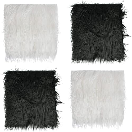 Cuadrados de piel sintética Corte de tela de piel lanuda, parches Manualidad, disfraz, suelo de cámara y decoración