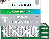 Vista 68 de Filterbuy - Filtros de aire de repuesto MERV 8, protección contra el polvo, plisados, para caldera y sistema HVAC, 16 x 25 x 1 pulgadas, paquete