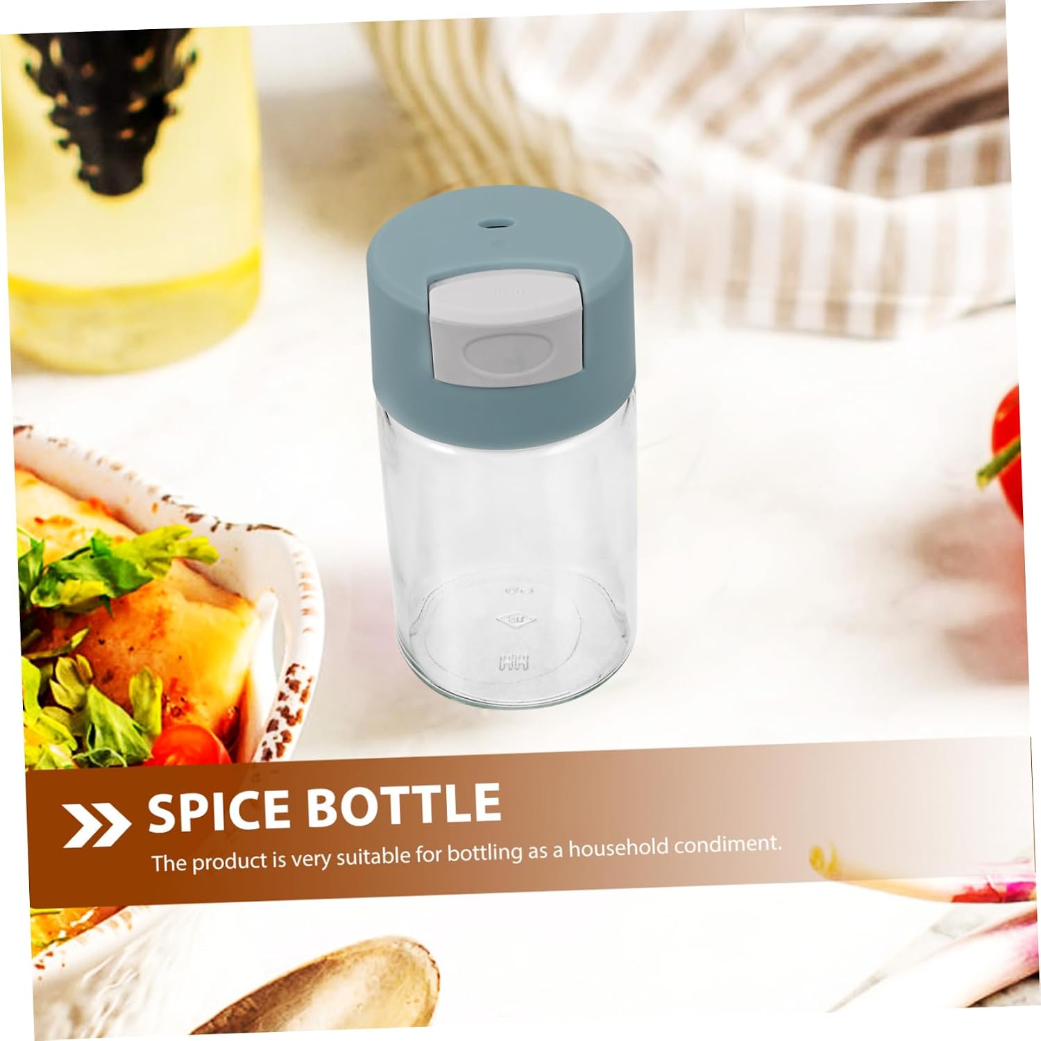 SHOWERORO 6Pcs Spice Jar Quantitative Seasoning Shaker for Salt Pepper Spices Kitchen Supplies for Home Barbecue Camping Use Easy to Clean and Reusable