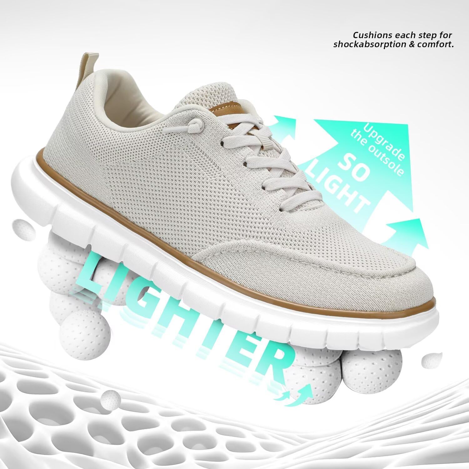Men's Casual Slip-on Shoes Loafers for Men Non Slip Boat Shoes Dress Sneakers Mesh Business Oxfords Work Lightweight Comfortable Soft Sole Walking