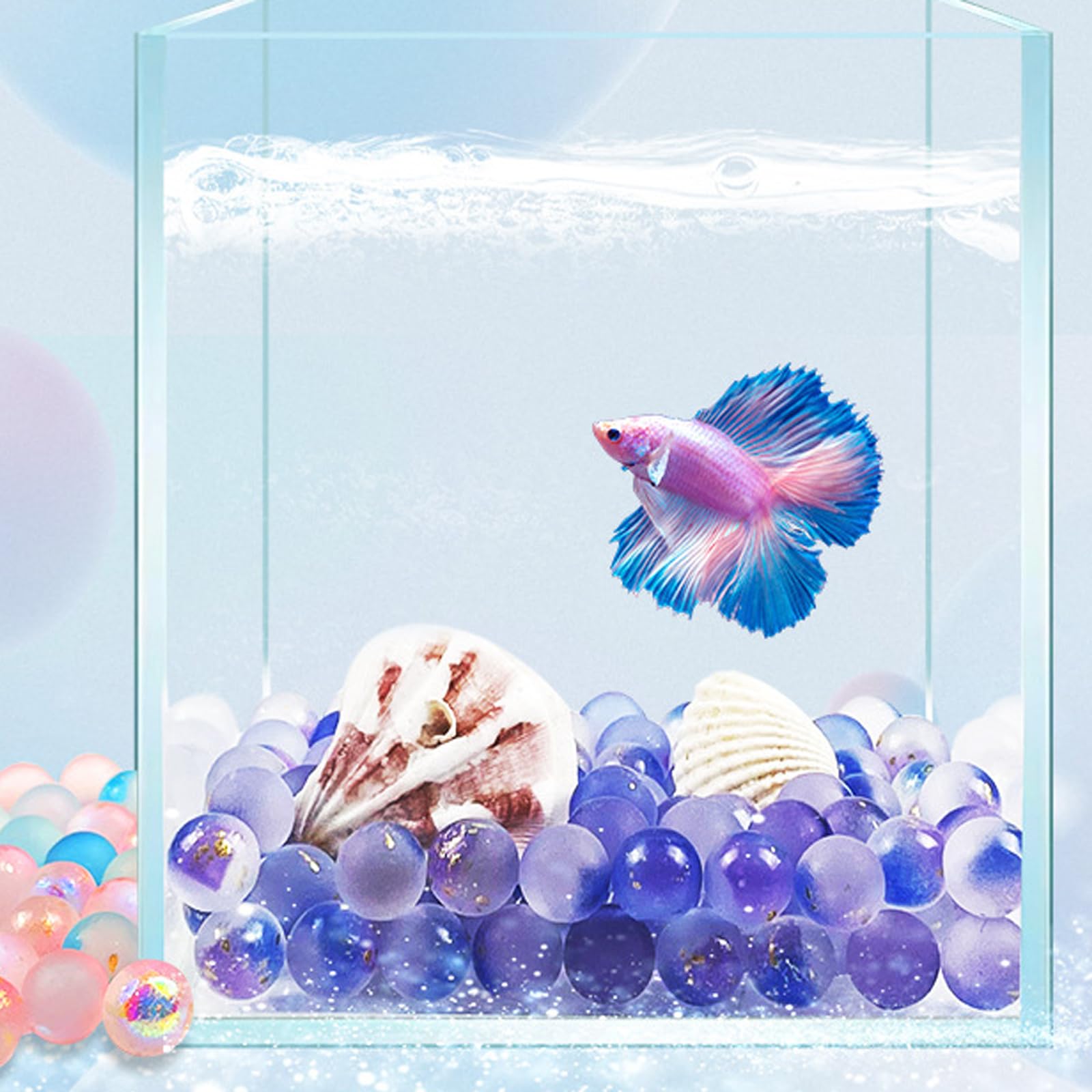 200 Pezzi Biglie di Vetro Colorate 10mm Biglie per Bambini 5+, Riempitivi di Vasi per Giochi di Marmo 10 Colori