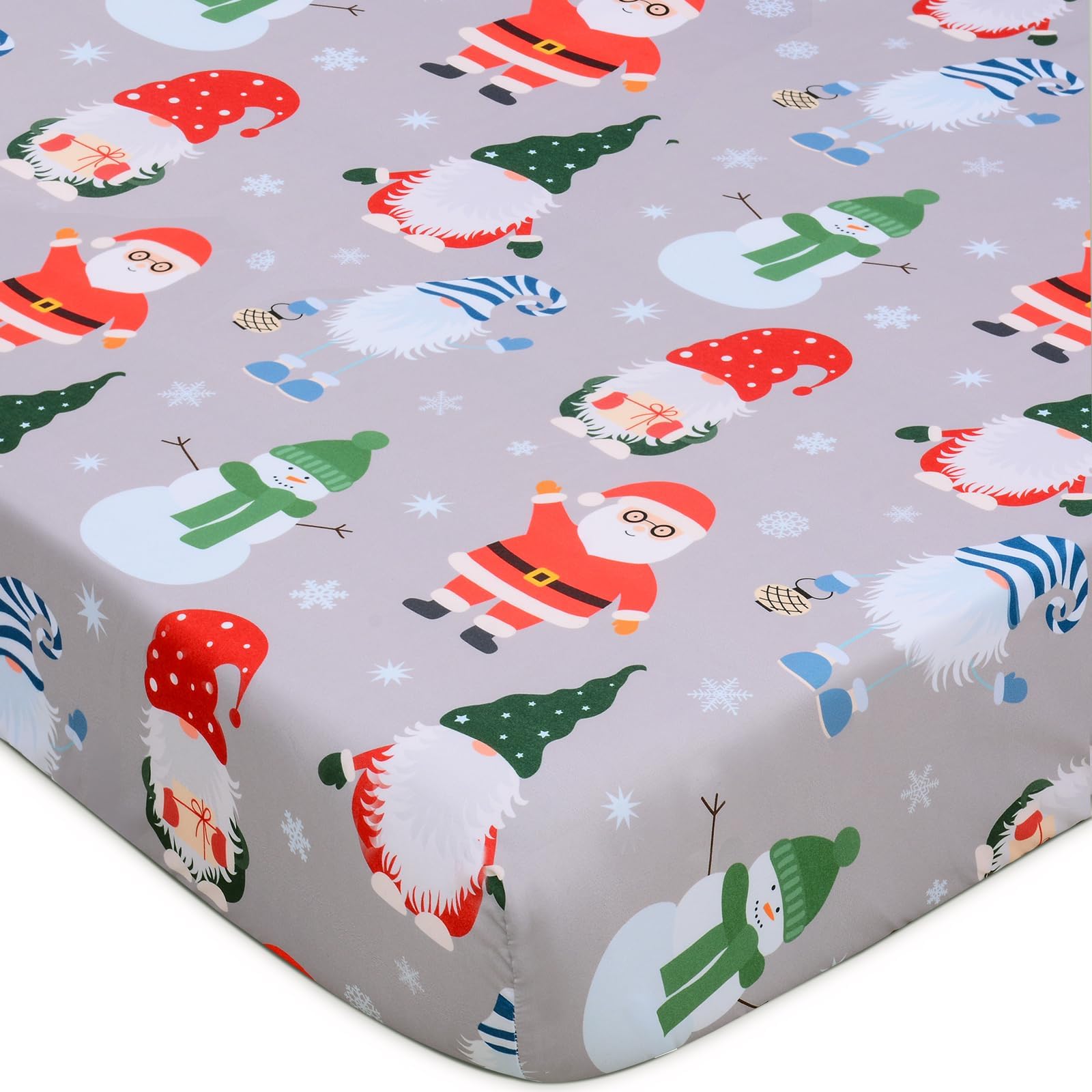 GOPHRALOVE Christmas Crib Sheets Boy, Baby Sheets Fitted Crib Christmas Sheets Cozy Breathable Fits Standard Size Crib for Toddler Girl Boy, 52x28 inches