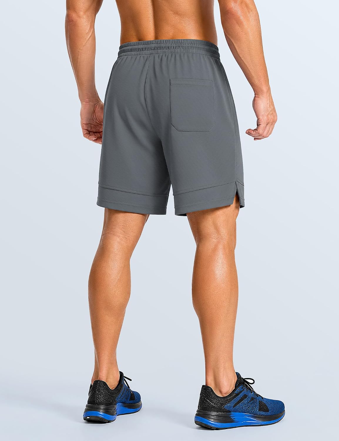 Men's 5" Athletic Shorts Mesh Quick Dry with Zipper Pockets,Medium