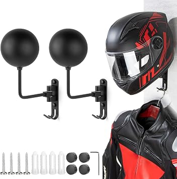 PUERSI Helmet Mount Wall Mount 180  Rotatable Motorcycle Helmet Mount