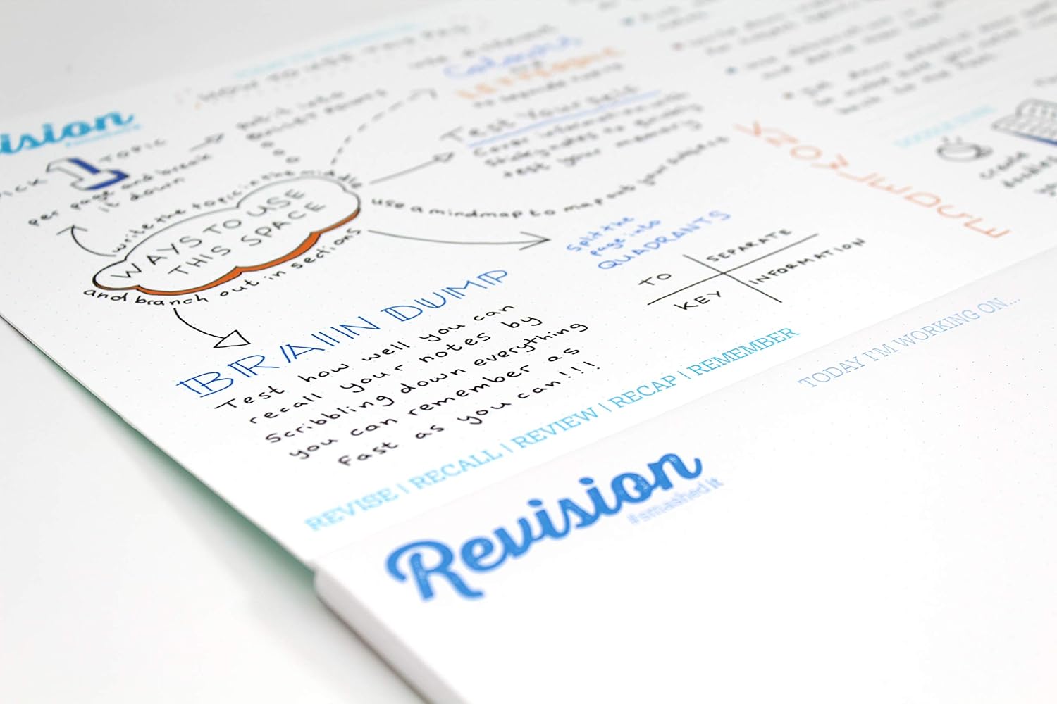 Silvine Luxpad Revision and Study Desk Pad, 36 x 23cm