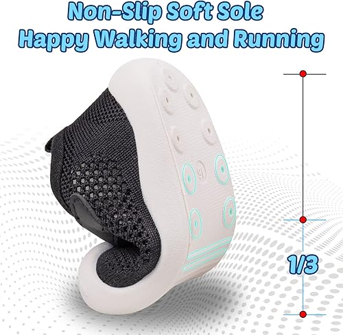Miniatura 4 de Zapatos para caminar para bebés y niñas pequeños, suela suave, transpirable, de lona de algodón, ligeros, antideslizantes, más seguros, zapatos para