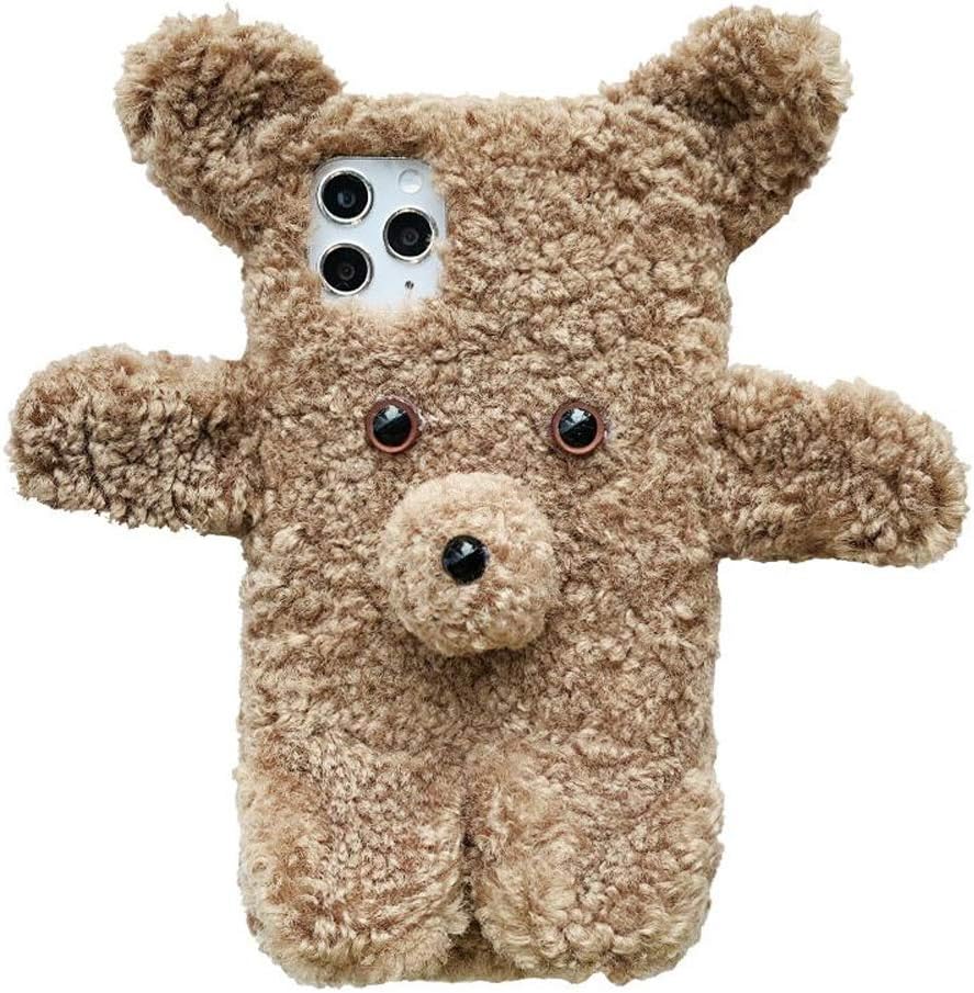お見舞い Iplus Iphone 7 ケース ふわふわ ぬいぐるみ型 可愛い ウサギ 8 アイフォン 携帯ケース 毛皮製の Sheep Khaki 暖かいソフト 羊