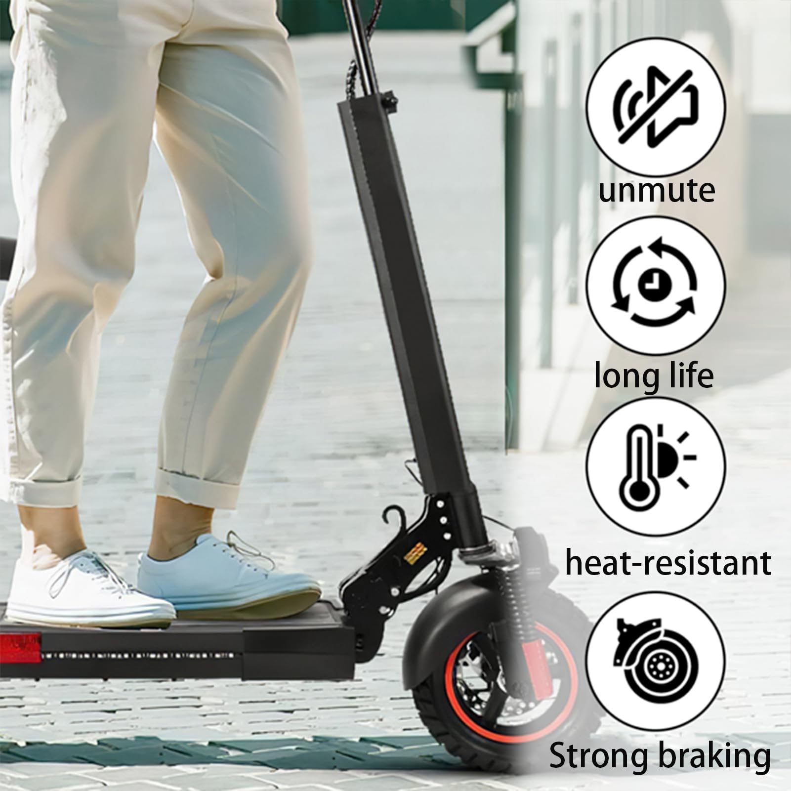 4 Paia di Pastiglie dei Freni, Disco Ricambi per Scooter Elettrici da 10 Pollici, Pastiglie dei freni per Xiaomi M365 Pro, 1S, Essential, Pro 2