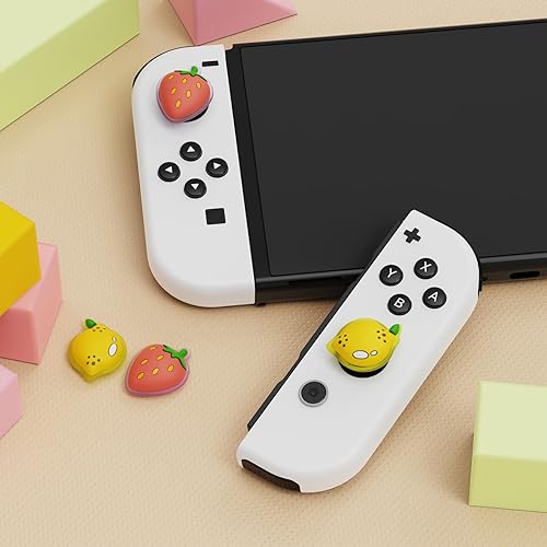 Miniatura 2 de PlayVital Tapas de palanca de mando para Nintendo Switch, tapas de palanca de pulgar para Switch Lite, cubierta analógica para Switch OLED Joycon