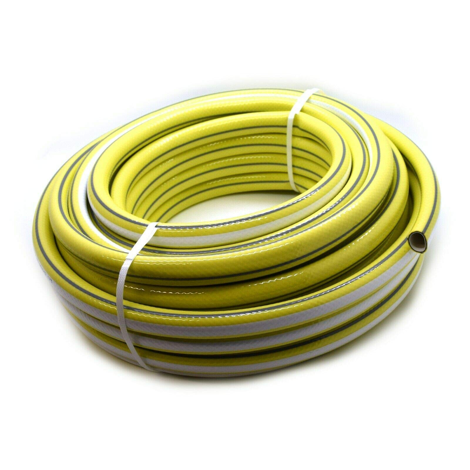 25 m of 1/2 in 4-Layers Heavy Duty Yellow Garden Hose Reinforced Pipe Outdoor Hosepipe