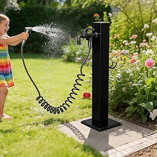 304 Stainless Steel Outdoor Vertical Square Garden Water Column, Freesta...