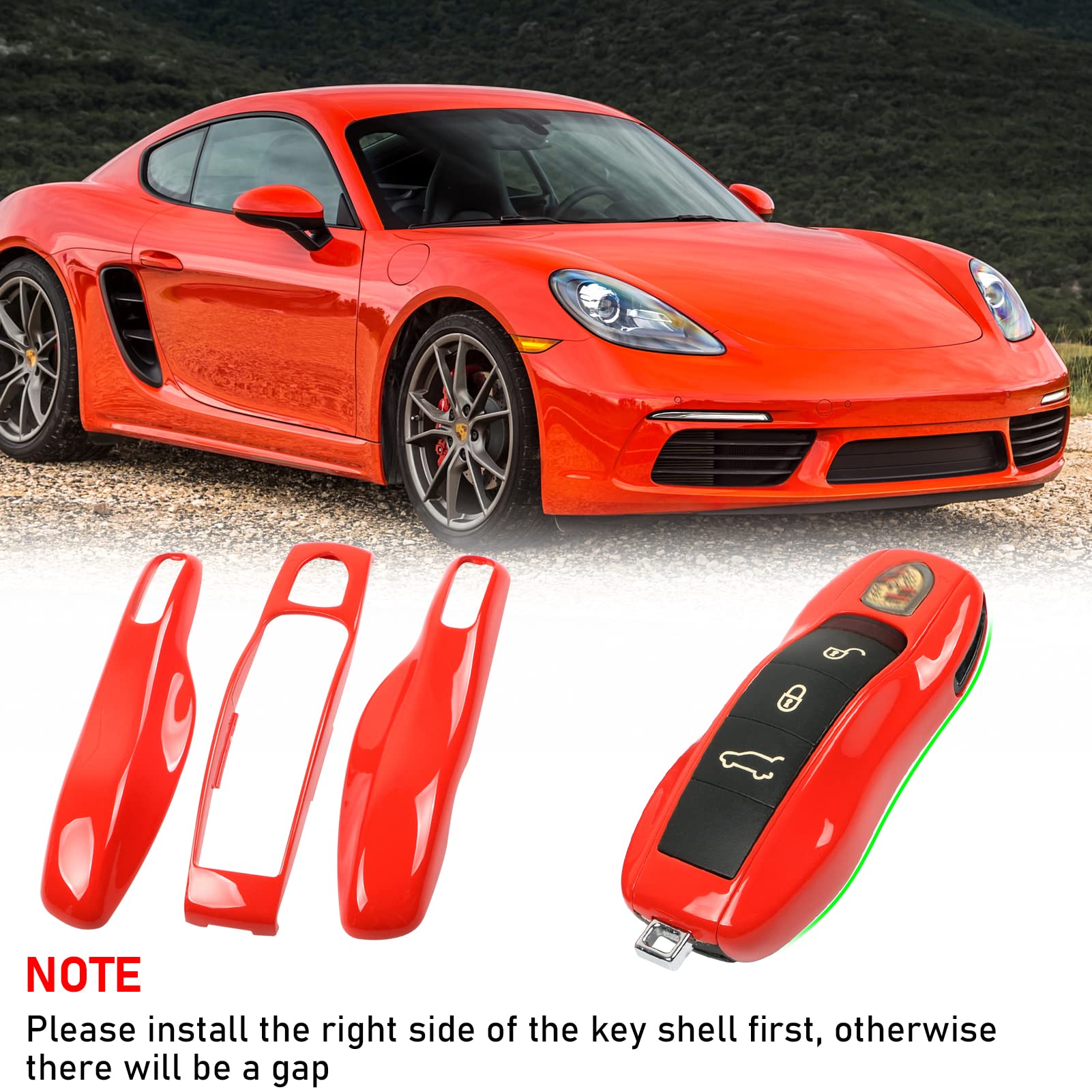 Porsche 車両キー用カバー 赤 Amazon.com: Jaronx Compatible with Porsche Key Fob Cover, Key