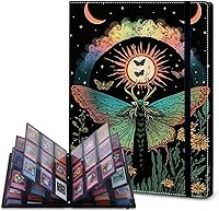 Vista 14 de Rossy Carpeta para tarjetas coleccionables, 9 bolsillos, impermeable, con 360 bolsillos laterales de carga para tarjetas deportivas y de fútbol