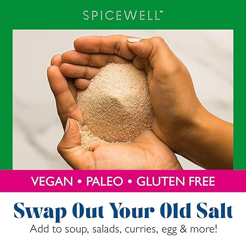 Miniatura 6 de Spicewell New Salt Shaker (9 onzas) 30% más bajo en sodio que la sal de mesa normal, infundido con Ashwagandha y 21 vitaminas y minerales a base de