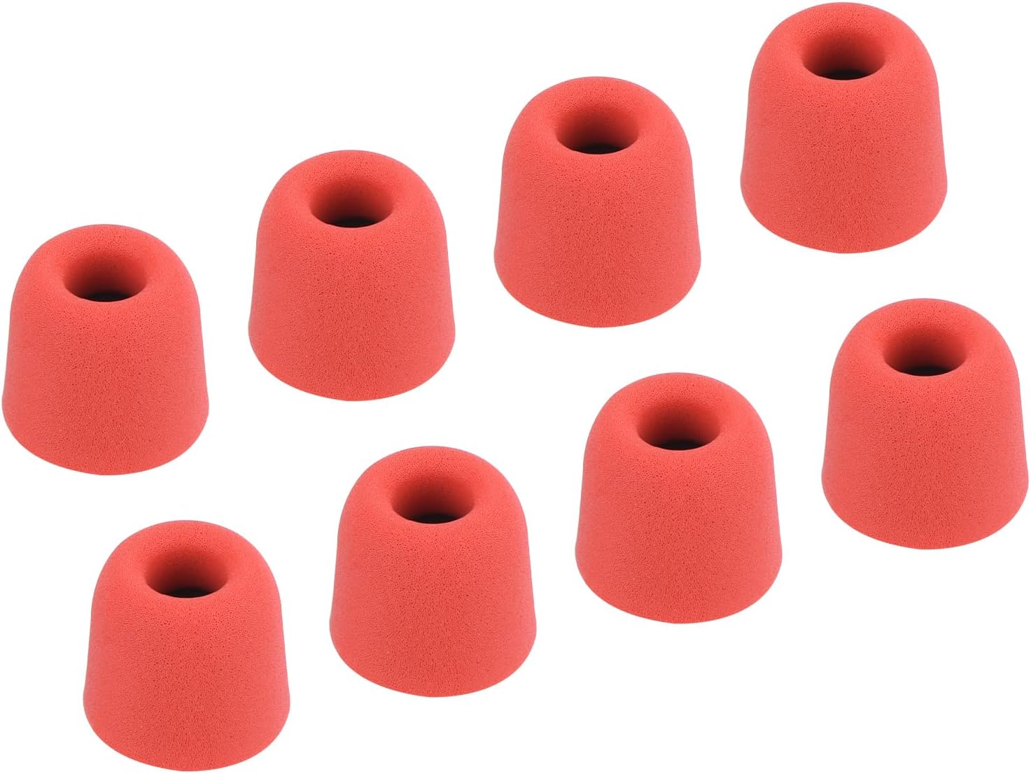 MECCANIXITY Replacement Foam Ear Tips Earbuds Bud 4.7-5.5mm Middle Size Earbuds Tips for Earphones Red 8 Pcs